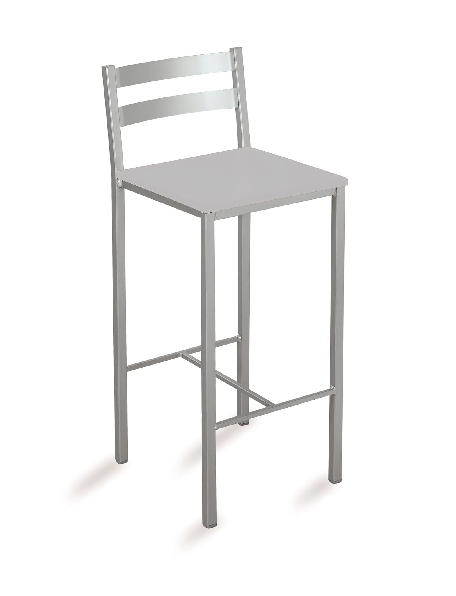 Astimesa - Sgabello Alto Cucina 70cm Similpelle Grigia