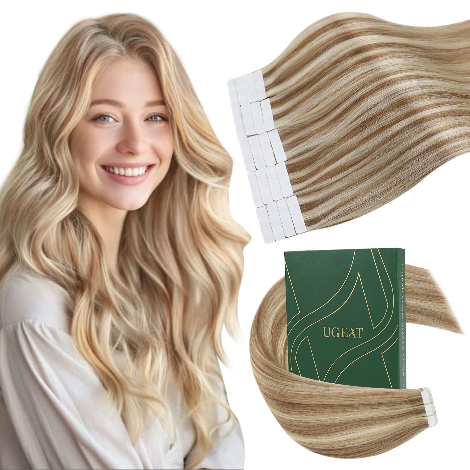 Ugeat Extension Capelli Veri Biadesivo 40cm 50g