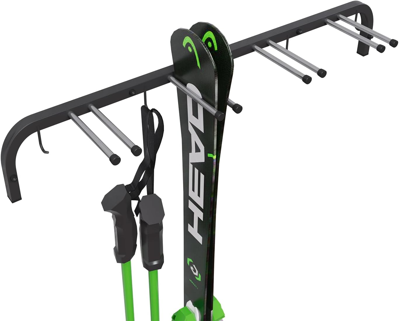 Porta Sci da Muro Rastrelliera per 4 Paia di Sci - immagine 1