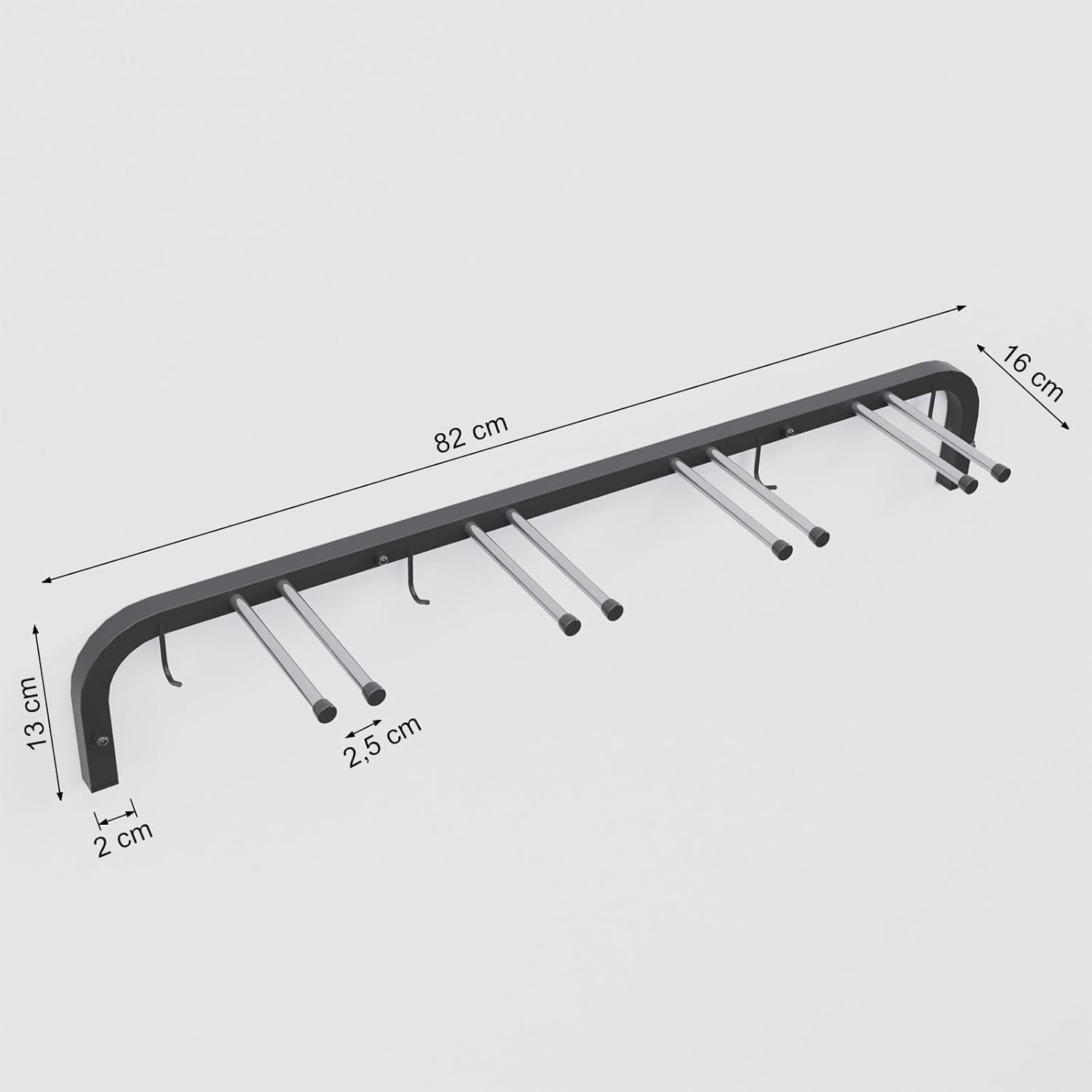 Porta Sci da Muro Rastrelliera per 4 Paia di Sci - immagine 2