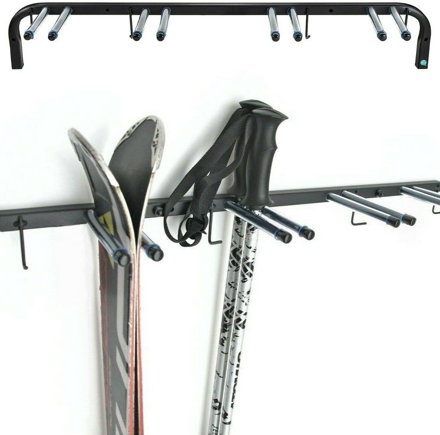 Porta Sci da Muro Rastrelliera per 4 Paia di Sci - immagine 8