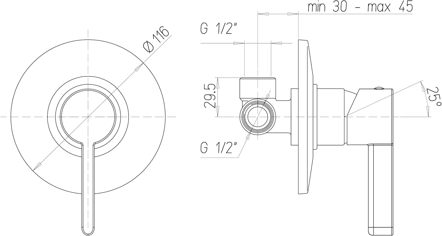 Paini Sofia 690 - Miscelatore Bagno Monocomando Doccia Incasso - immagine 2