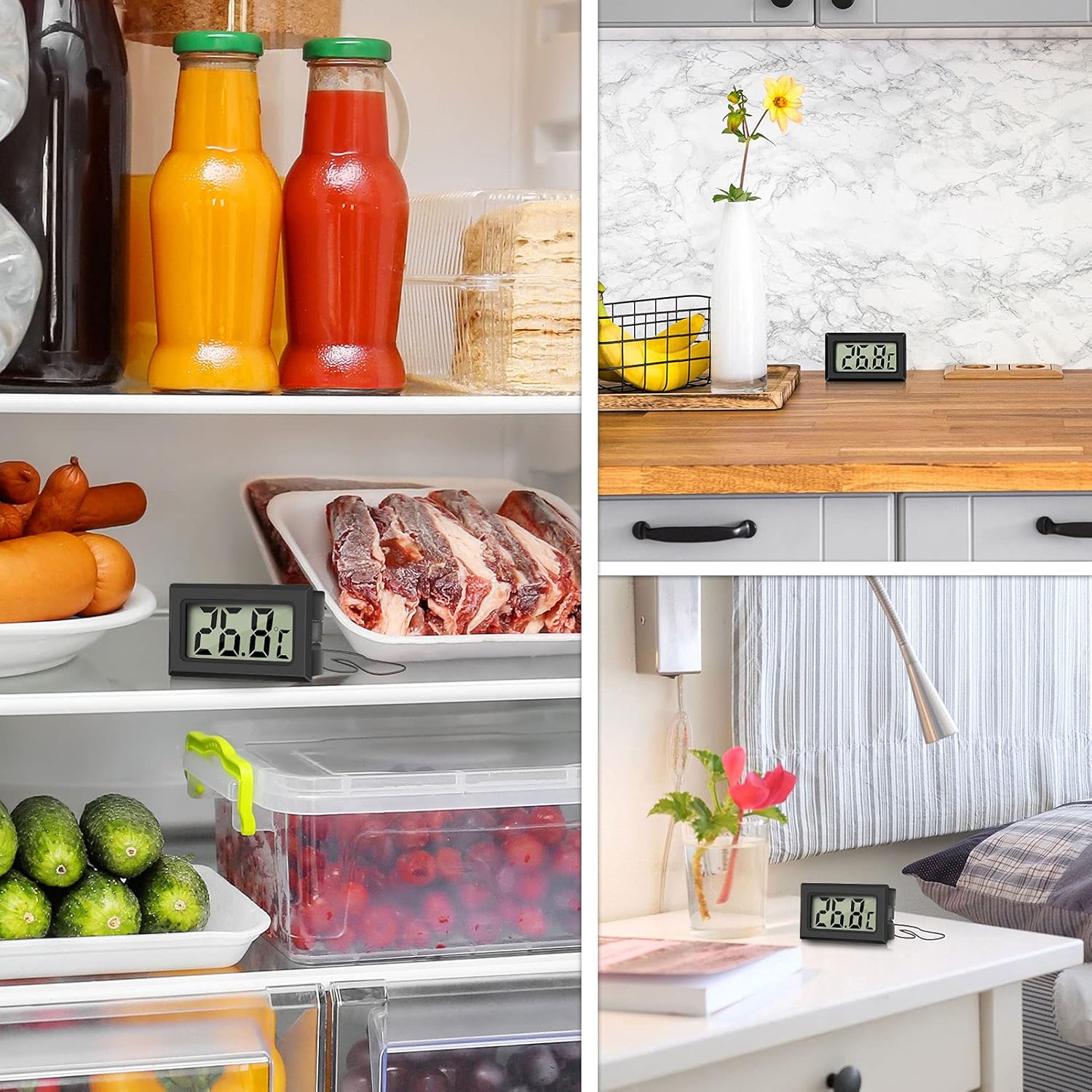 Mini LCD Digitale Termometro Umidità con Sonda - immagine 6