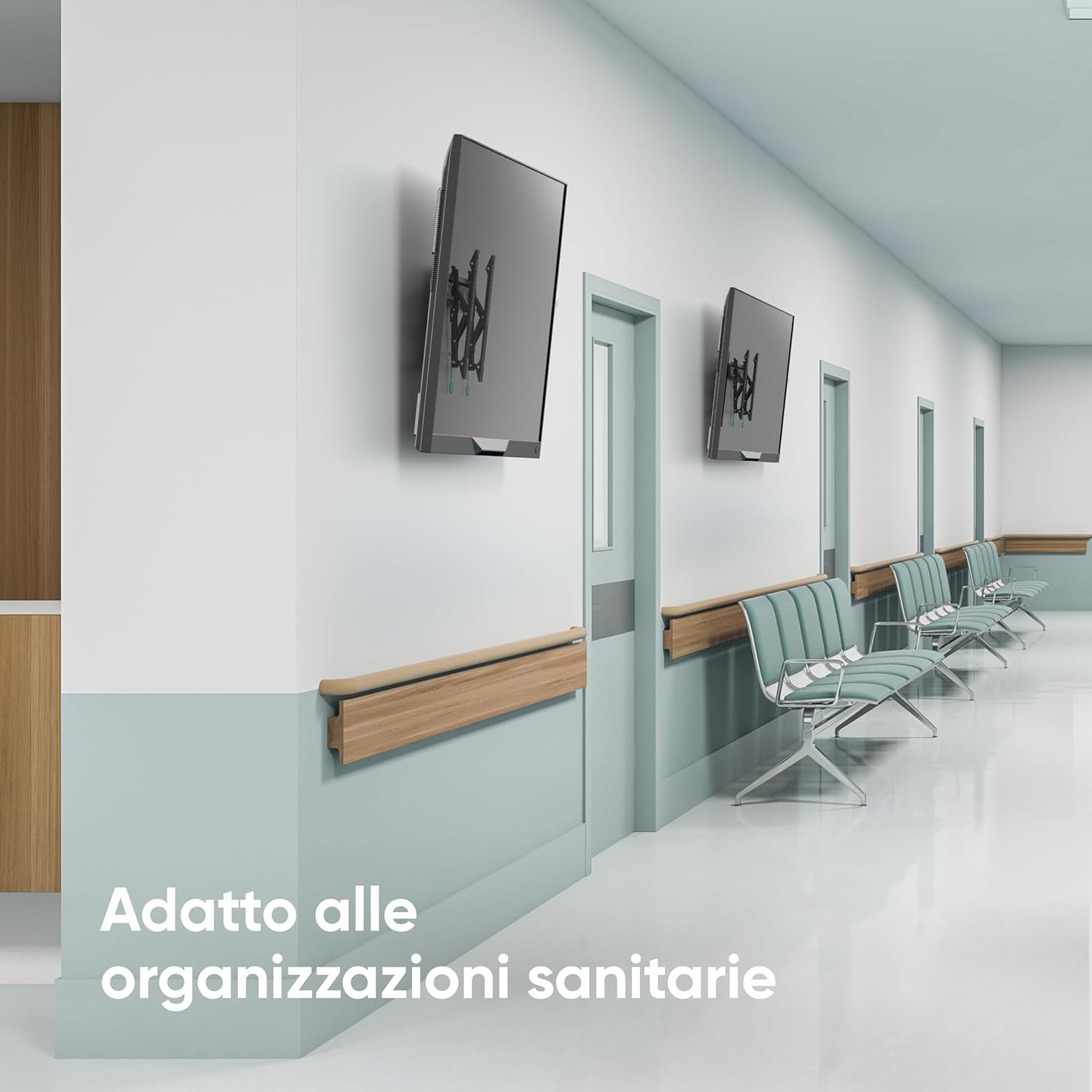 Onkron Braccio Televisore da 32 a 70 pollici, Nero - immagine 5