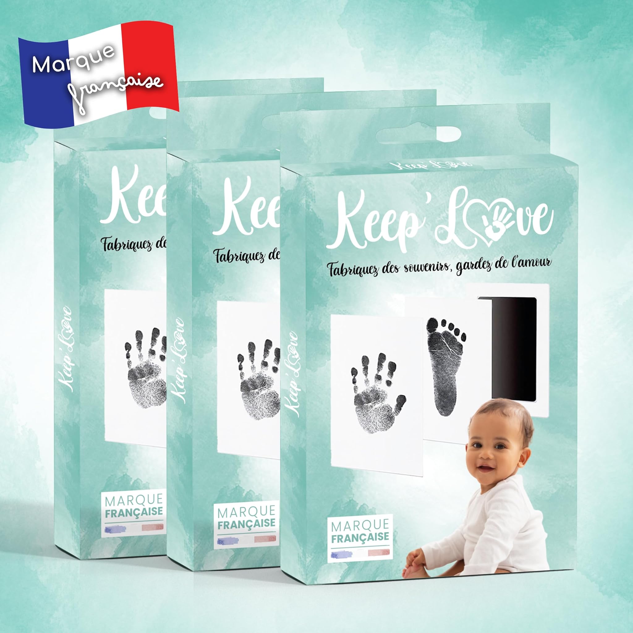 Keep'Love - Kit Impronte Neonato Senza Inchiostro (3 pz)
