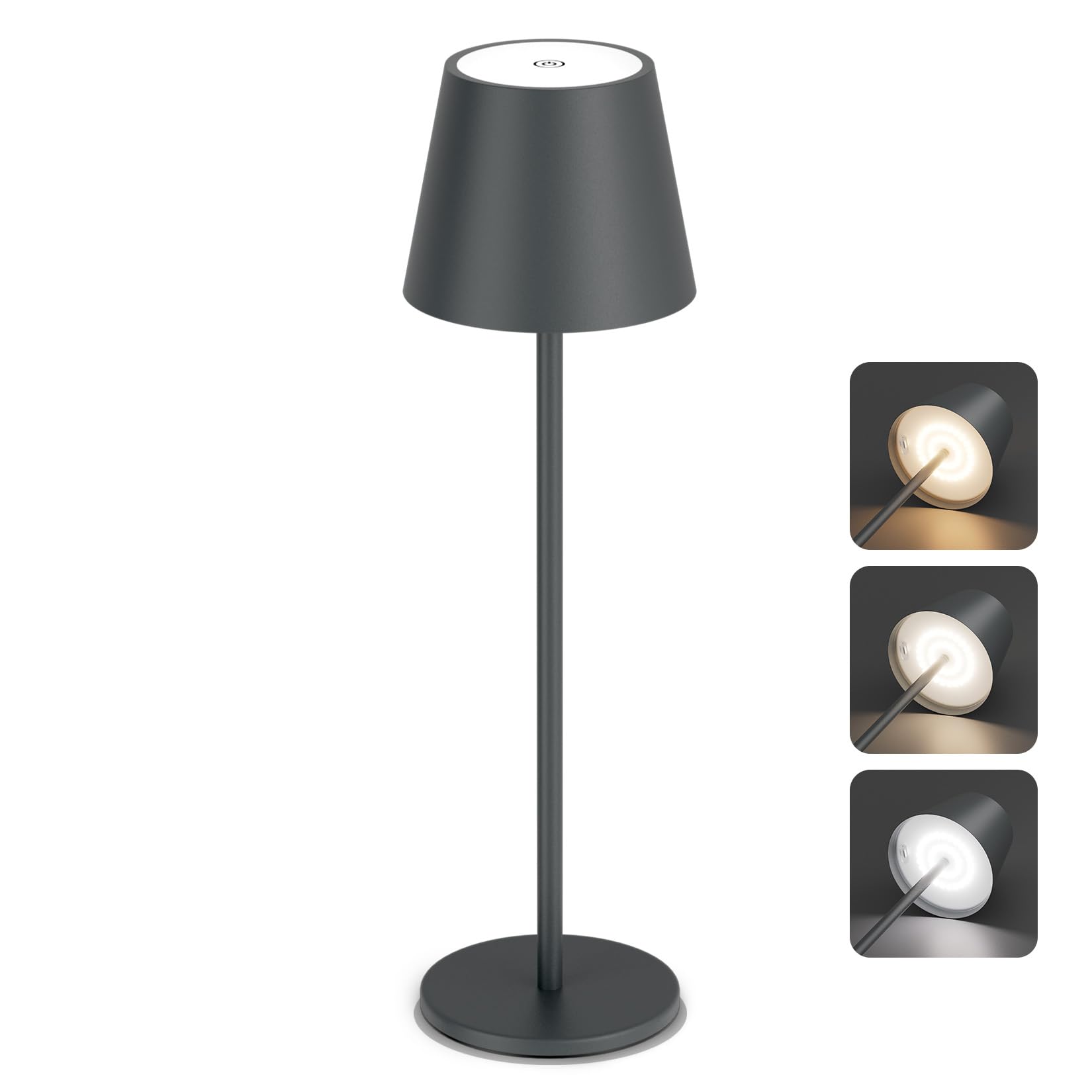 Aipsun Lampada da Tavolo LED Dimmerabile, Antracite