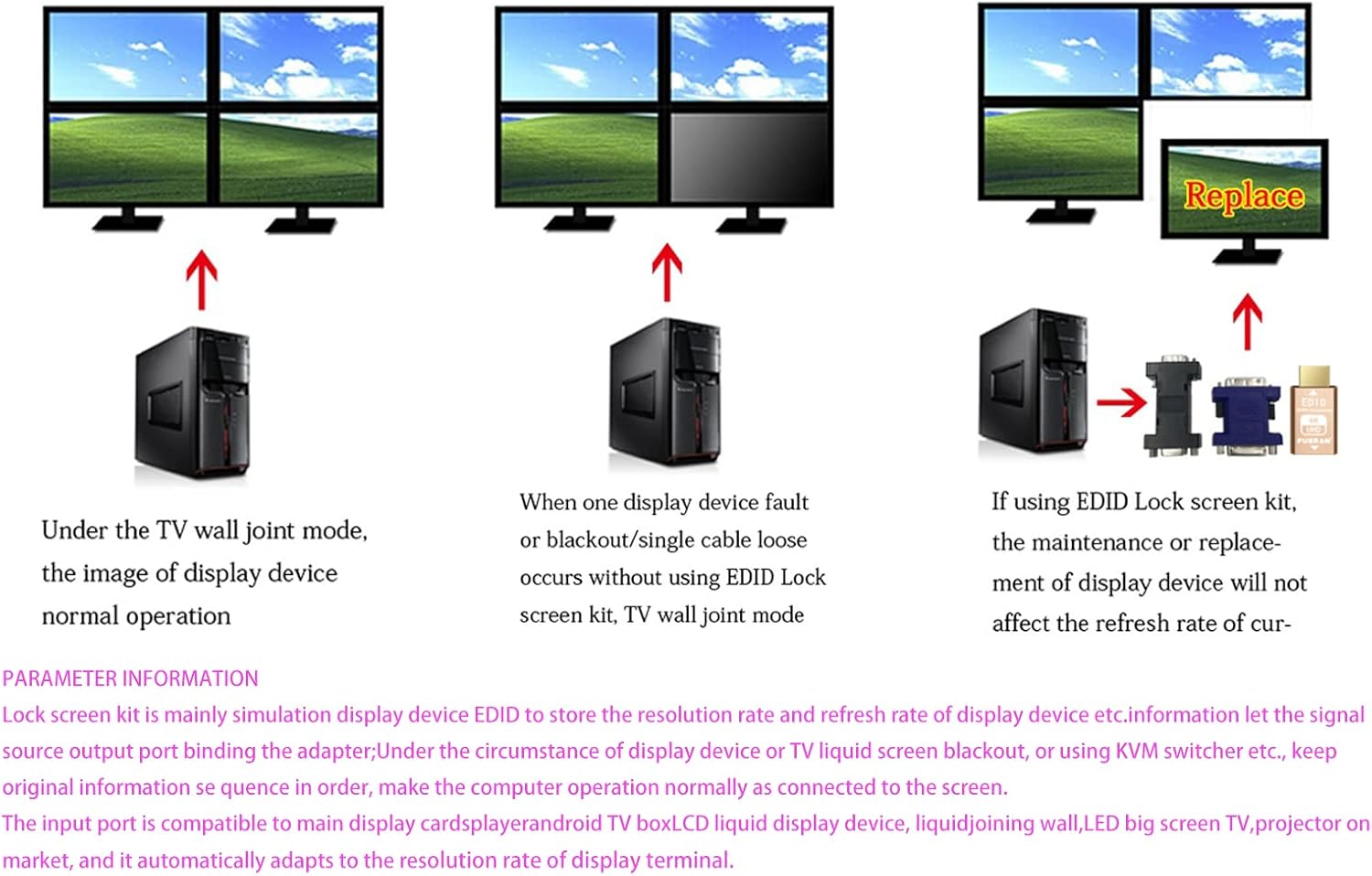 Fueran Emulatore EDID Pass-Through HDMI (3 Pezzi) - immagine 3