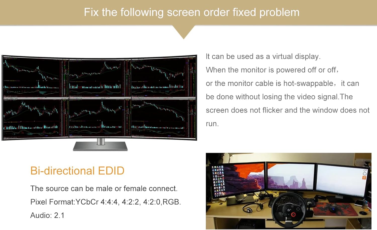 Fueran Emulatore EDID Pass-Through HDMI (3 Pezzi) - immagine 6