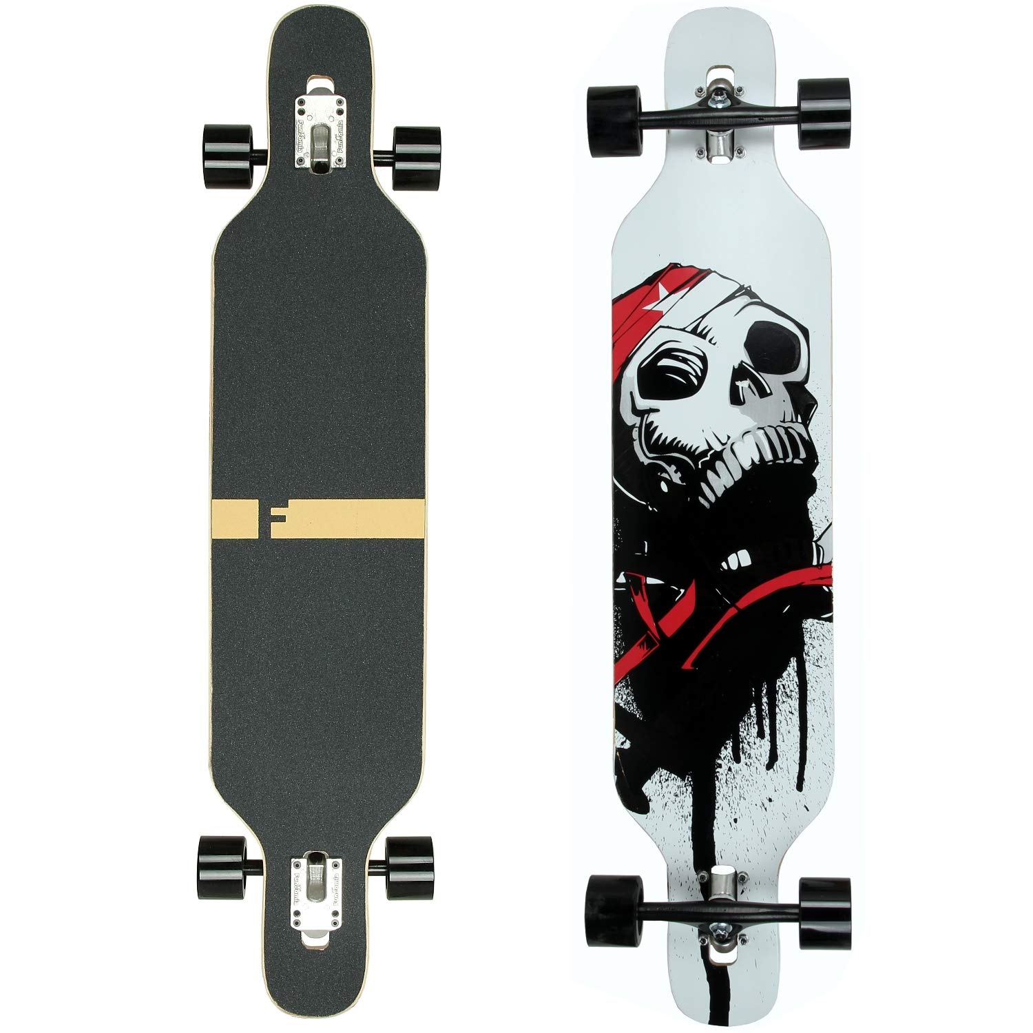 Flex1 fino a 122kg Camber Longboard (Flex1 fino a 122kg, cranio bianco