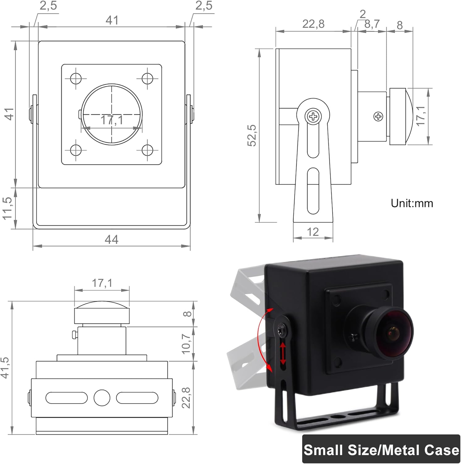Svpro Telecamera USB 5 MP 30 FPS IMX335 Fisheye Webcam - immagine 7
