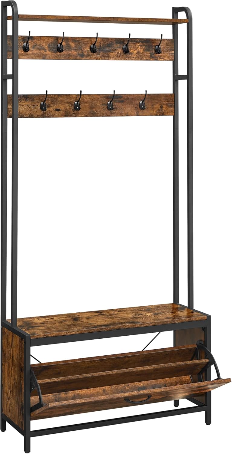 Vasagle Appendiabiti con Scarpiera a Ribalta - immagine 1