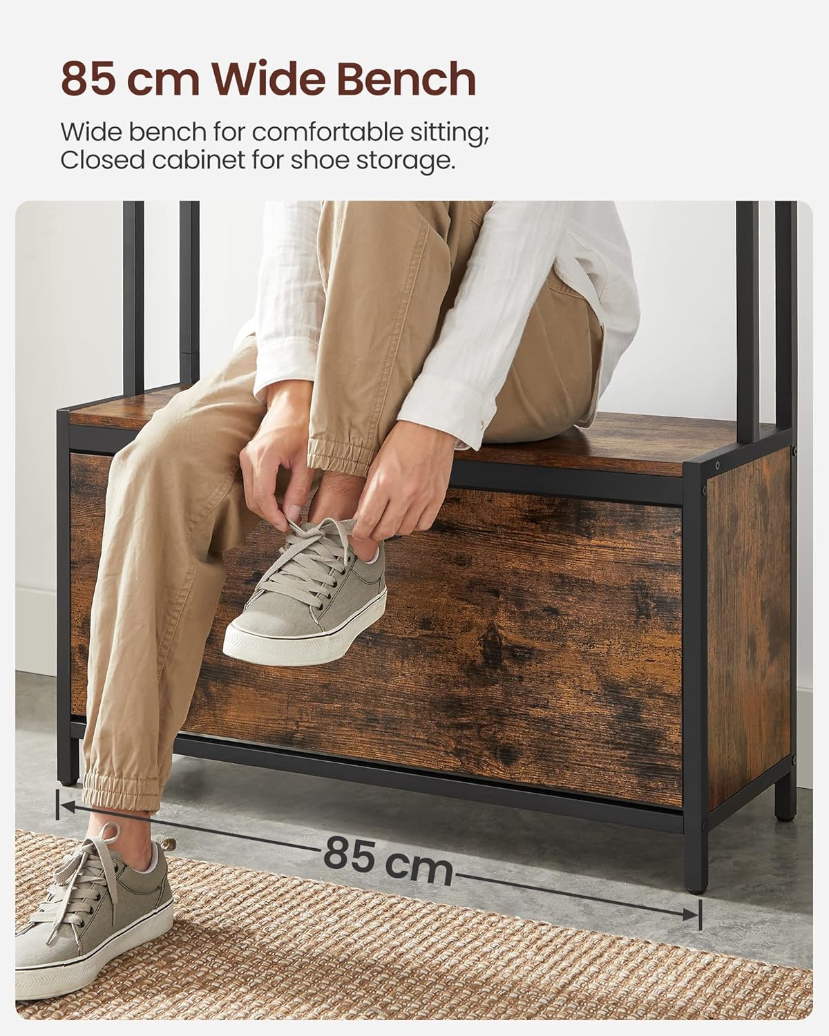 Vasagle Appendiabiti con Scarpiera a Ribalta - immagine 4