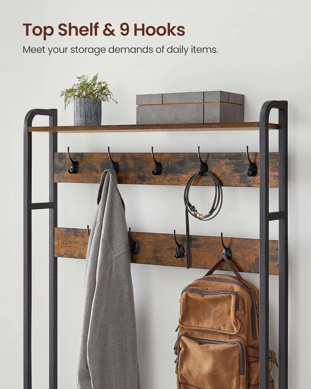 Vasagle Appendiabiti con Scarpiera a Ribalta - immagine 5