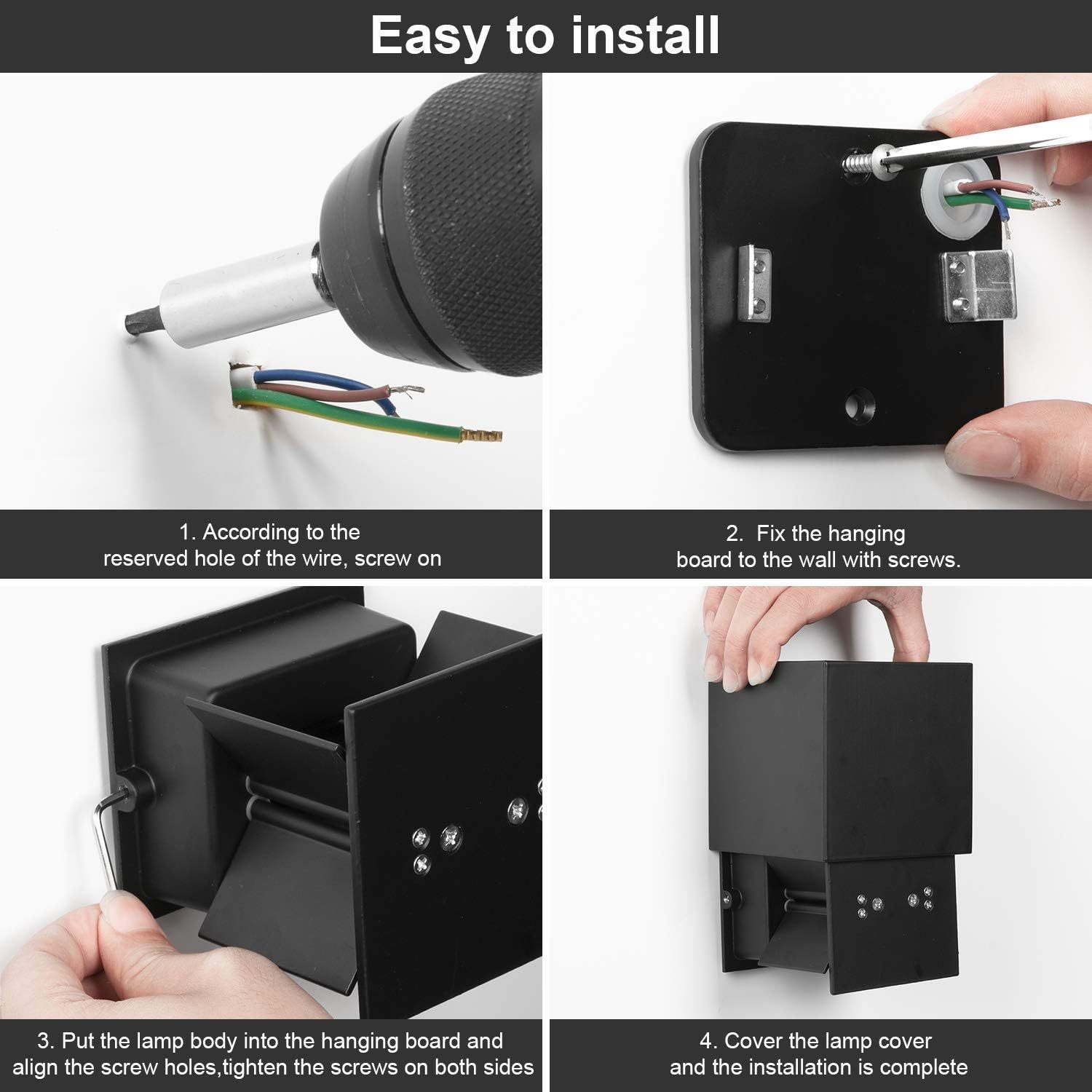 Ledmo Applique da Parete Interno/Esterno 12W 8 Pezzi - immagine 6