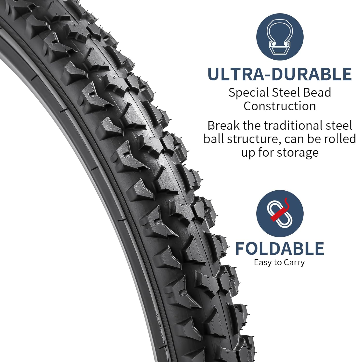 Yunscm 2-PCS Pneumatici Bici 24x1.95 (53-507) - immagine 3