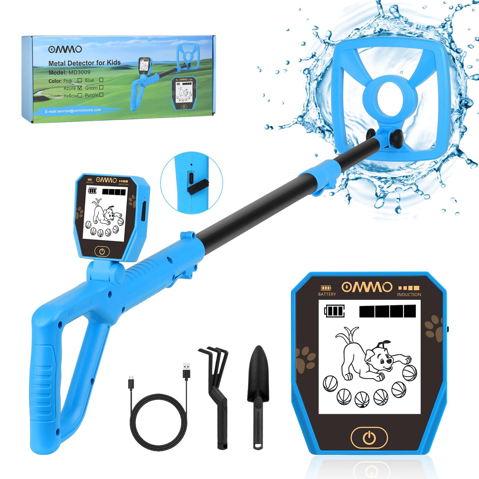 Ommo Metal Detector per Bambini Ricaricabile USB