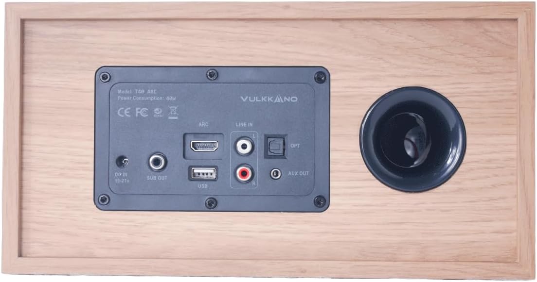Vulkkano T40 ARC Cassa Amplificata Woofer 4", Brown - immagine 2