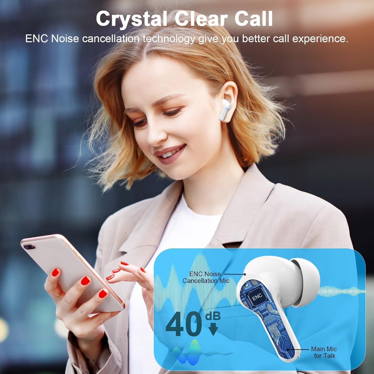 Donerton Cuffie Bluetooth 5.4 Stereo HiFi 45 Ore - immagine 3