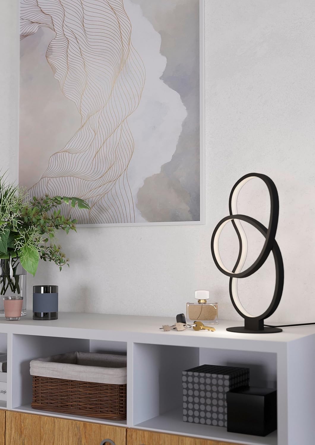 Eglo Gianella - Lampada da Tavolo LED, Nera - immagine 3