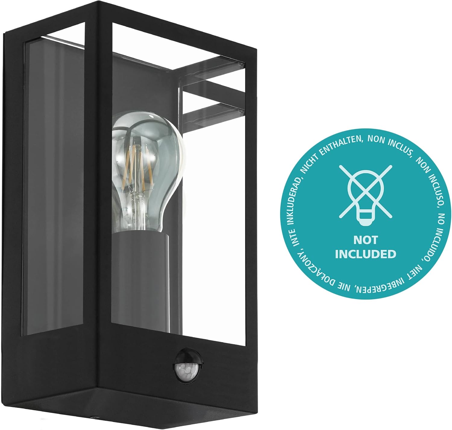 Eglo Lampada da Parete Esterno Alamonte E27, Nera - immagine 4