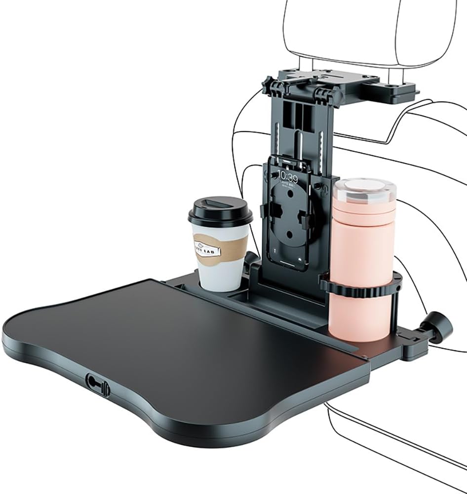 Newfun Tavolino per Auto con Portabicchieri - immagine 1