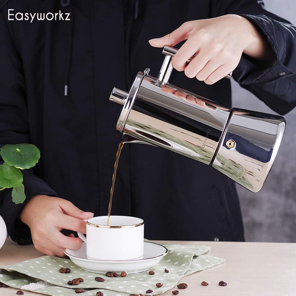 Easyworkz Diego Caffettiera Italiana Acciaio Inox 6 Tazze - immagine 6