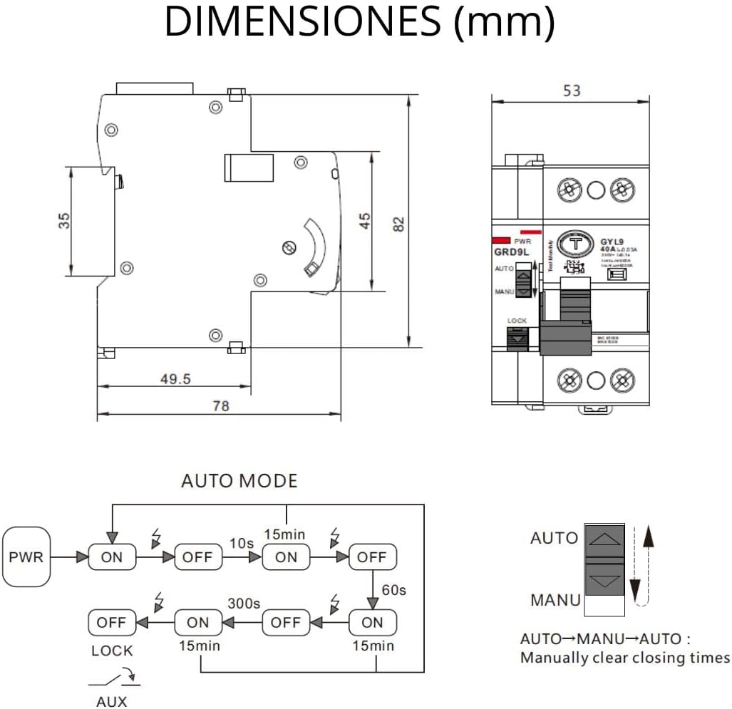 Differenziale Auto Riarmabile Superimmunizzato 2P 40A 300mA - immagine 2