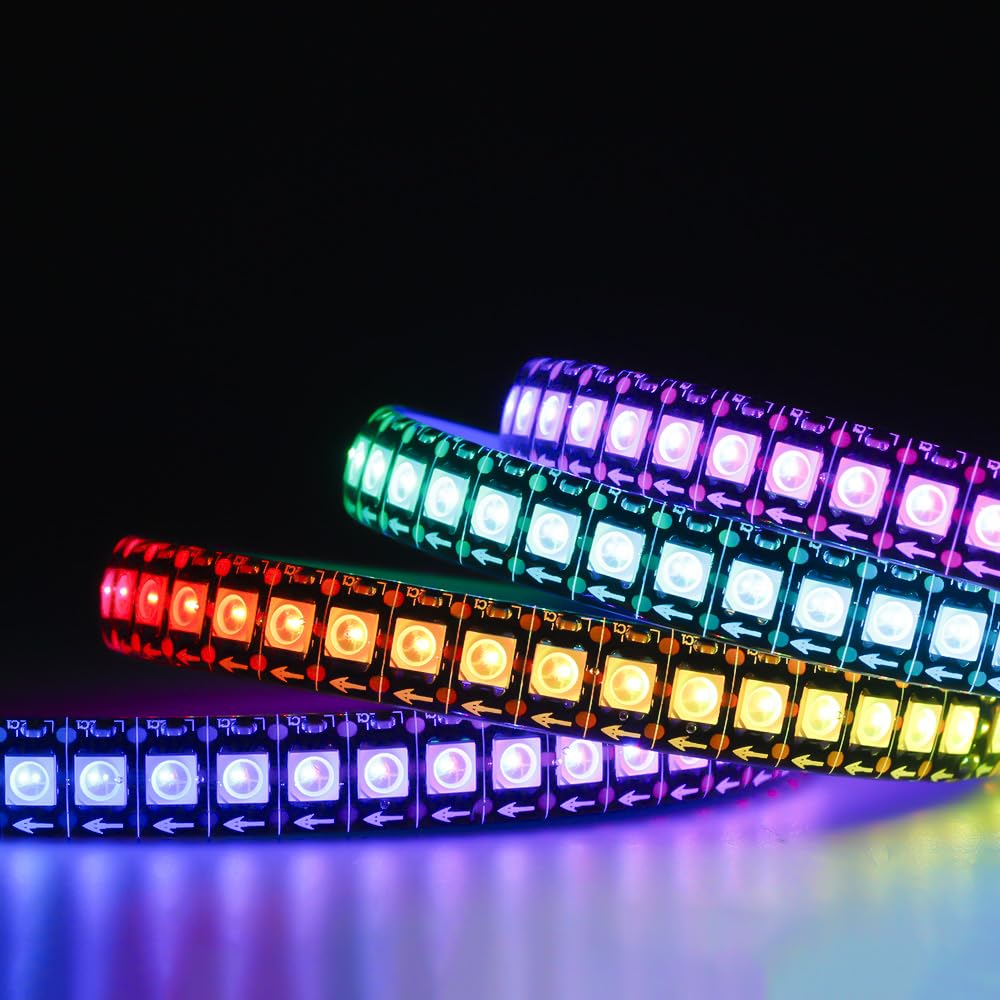 Striscia LED RGB WS2812B indirizzabile individualmente, flessibile, PCB ...