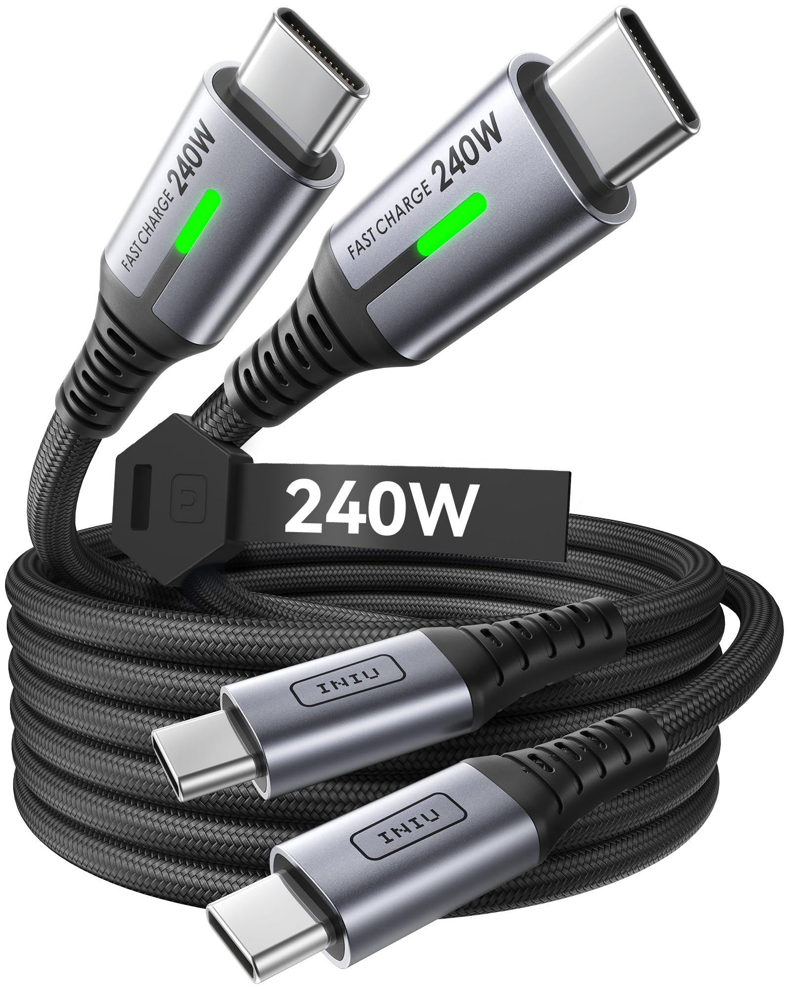 Iniu 240W Cavo USB C a USB C - 2 Pezzi 2m