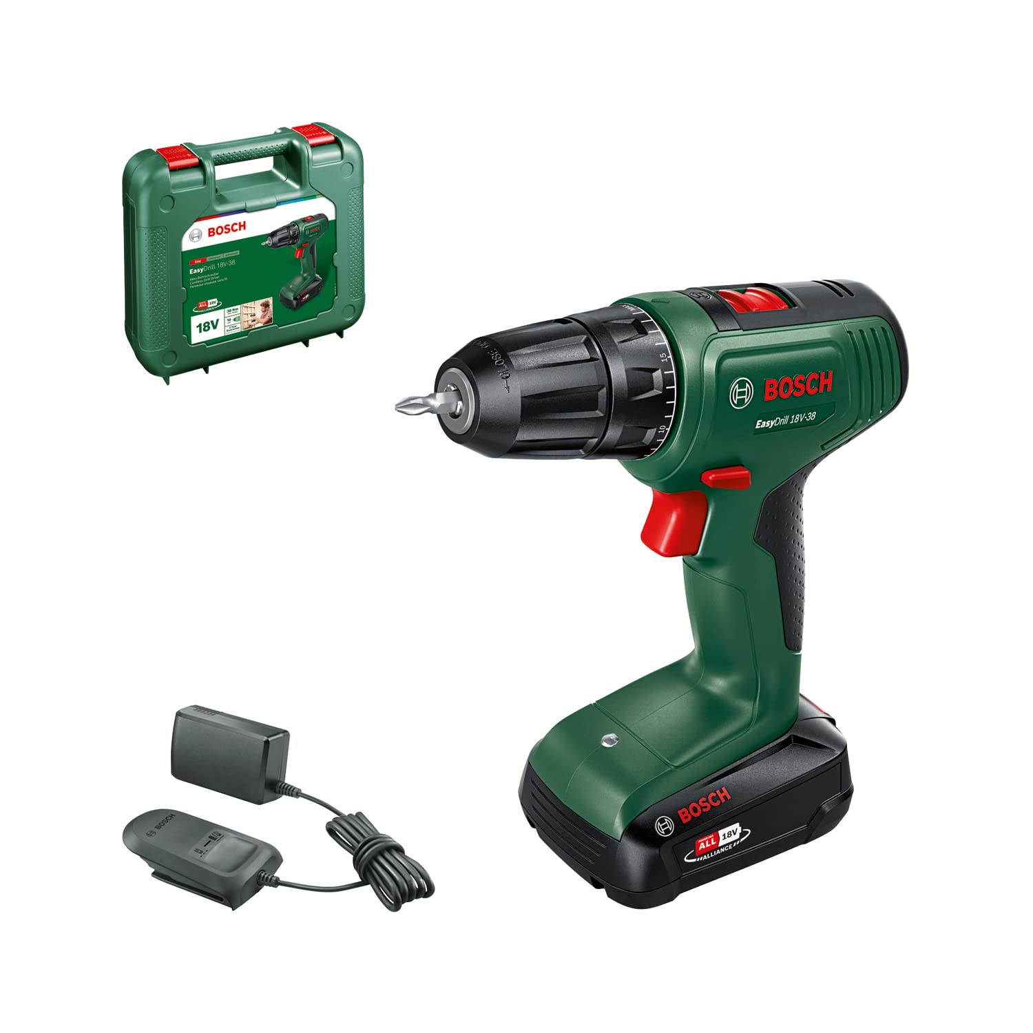 Bosch EasyDrill 18V-38 - Avvitatore a Batteria 38Nm
