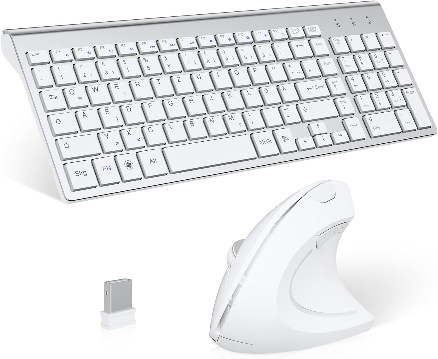 Mouse e Tastiera Wireless Ergonomici 2.4GHz - immagine 1