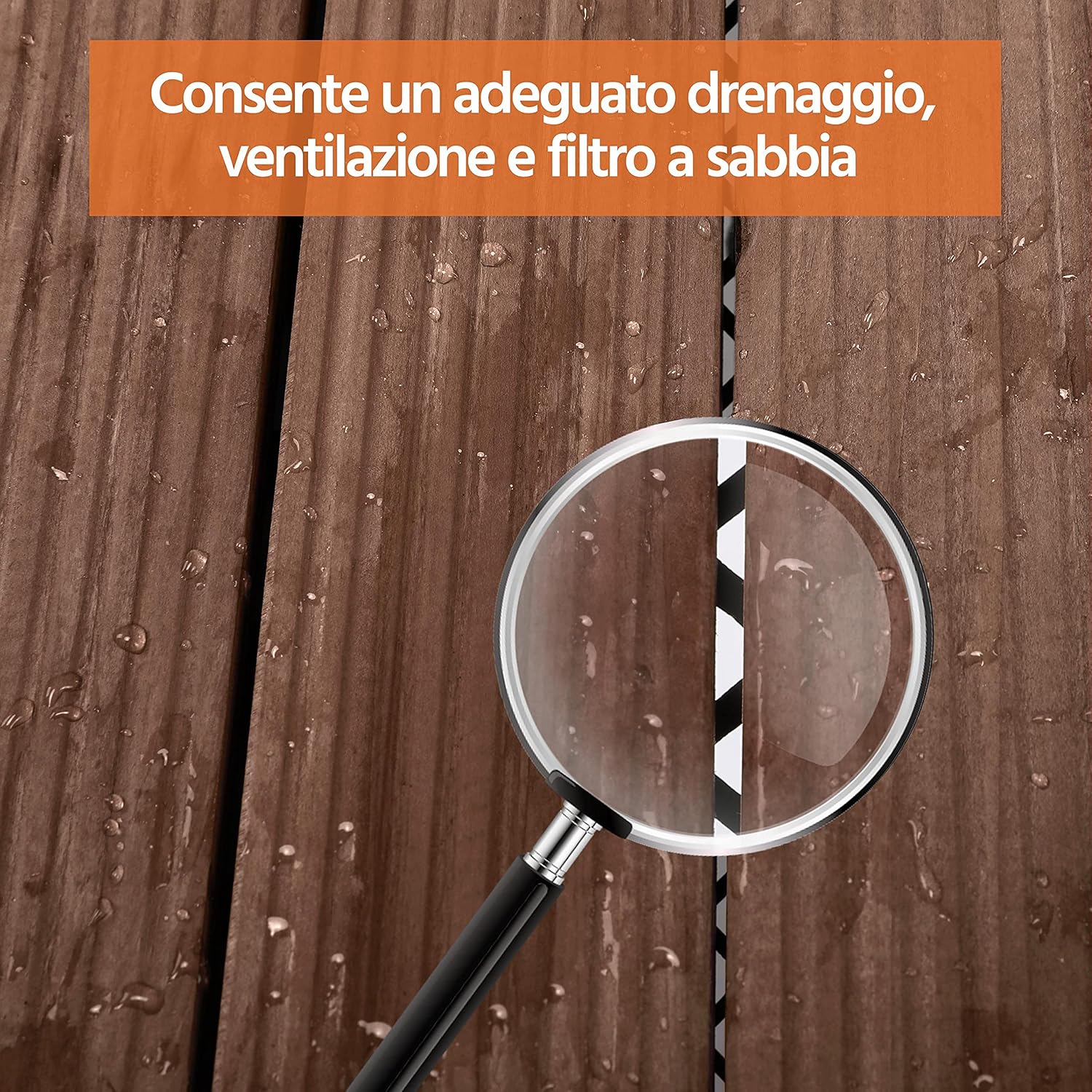 Yaheetech Piastrelle Esterno 30x30cm Legno ad Incastro - immagine 5