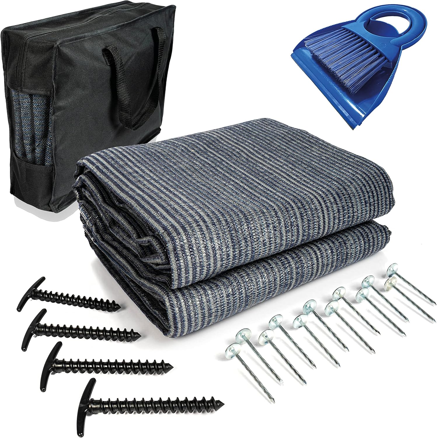 Mr Nomad Stuoia Campeggio 6,0m x 2,5m, Blu/Grigio - immagine 1