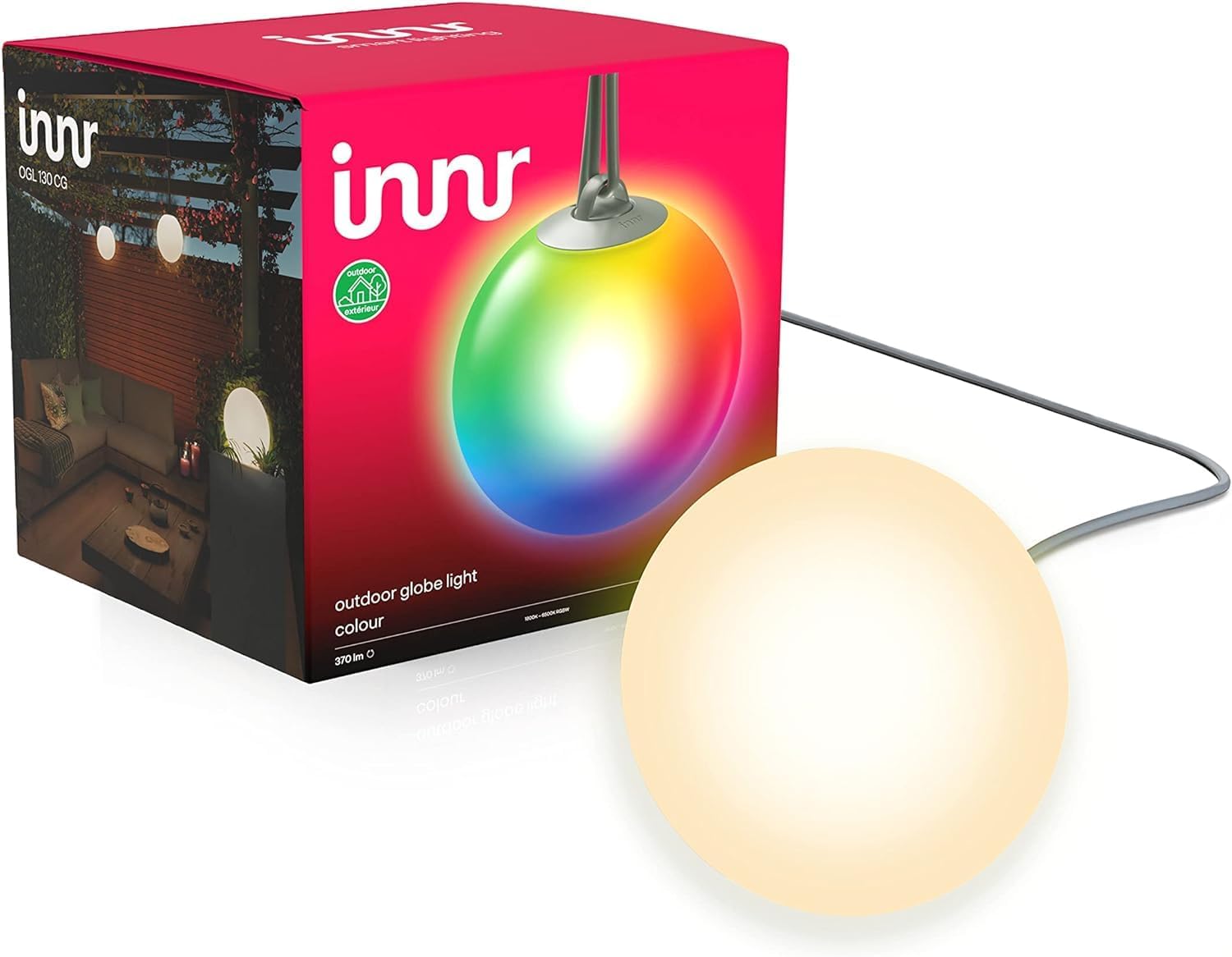 Innr Outdoor Globe Light 19cm RGBW IP65 (Estensione) - immagine 1