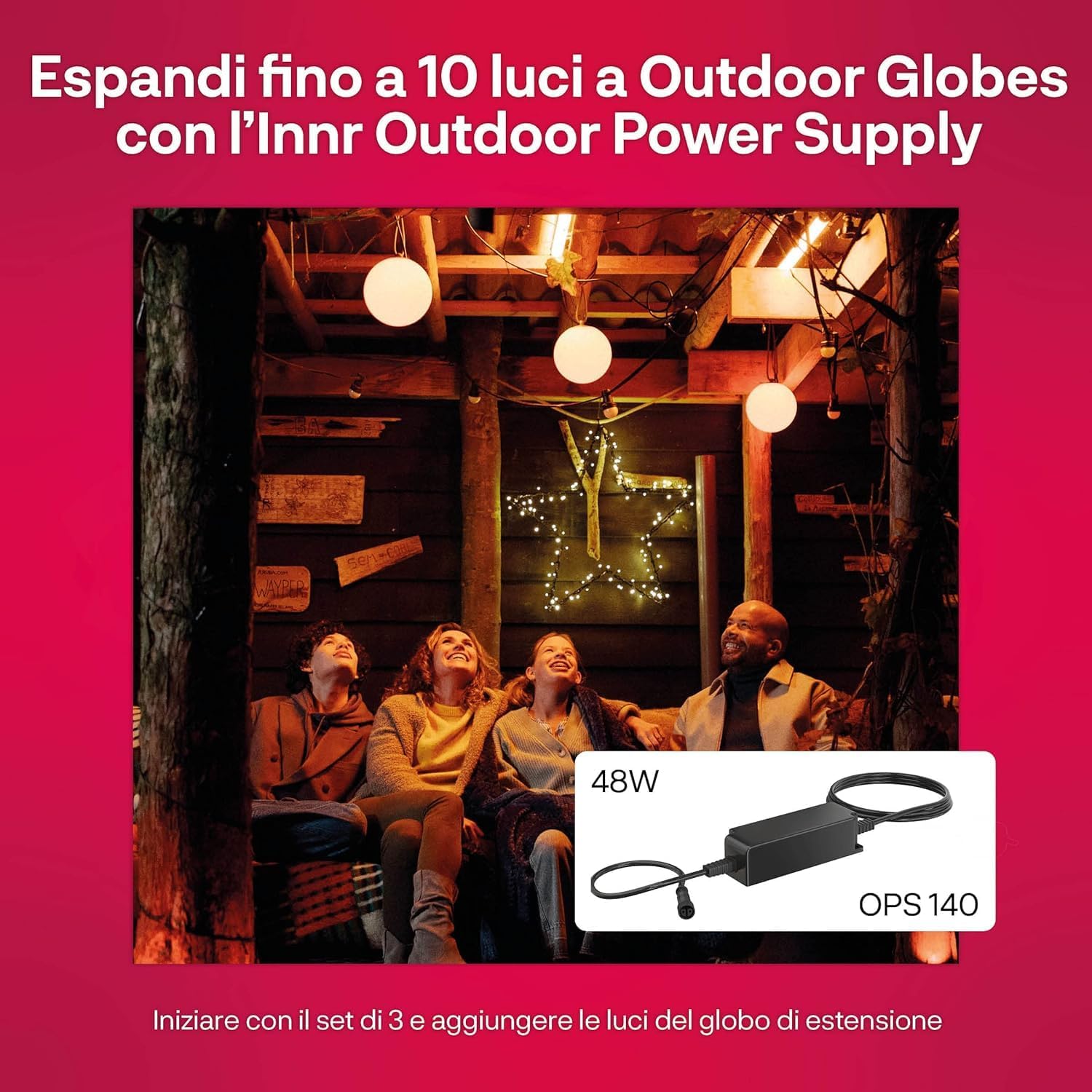 Innr Outdoor Globe Light 19cm RGBW IP65 (Estensione) - immagine 4