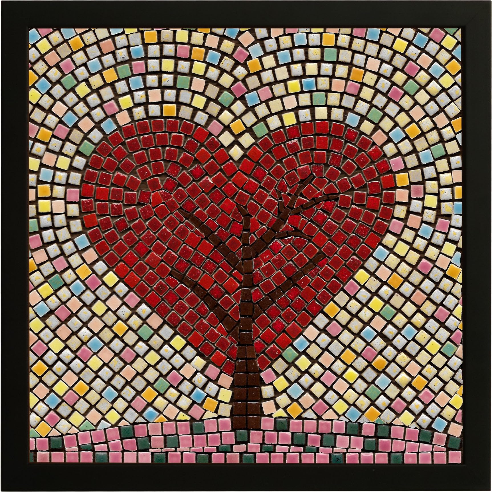 Kit di mosaico da 20 cm con telaio in legno massello. Amore