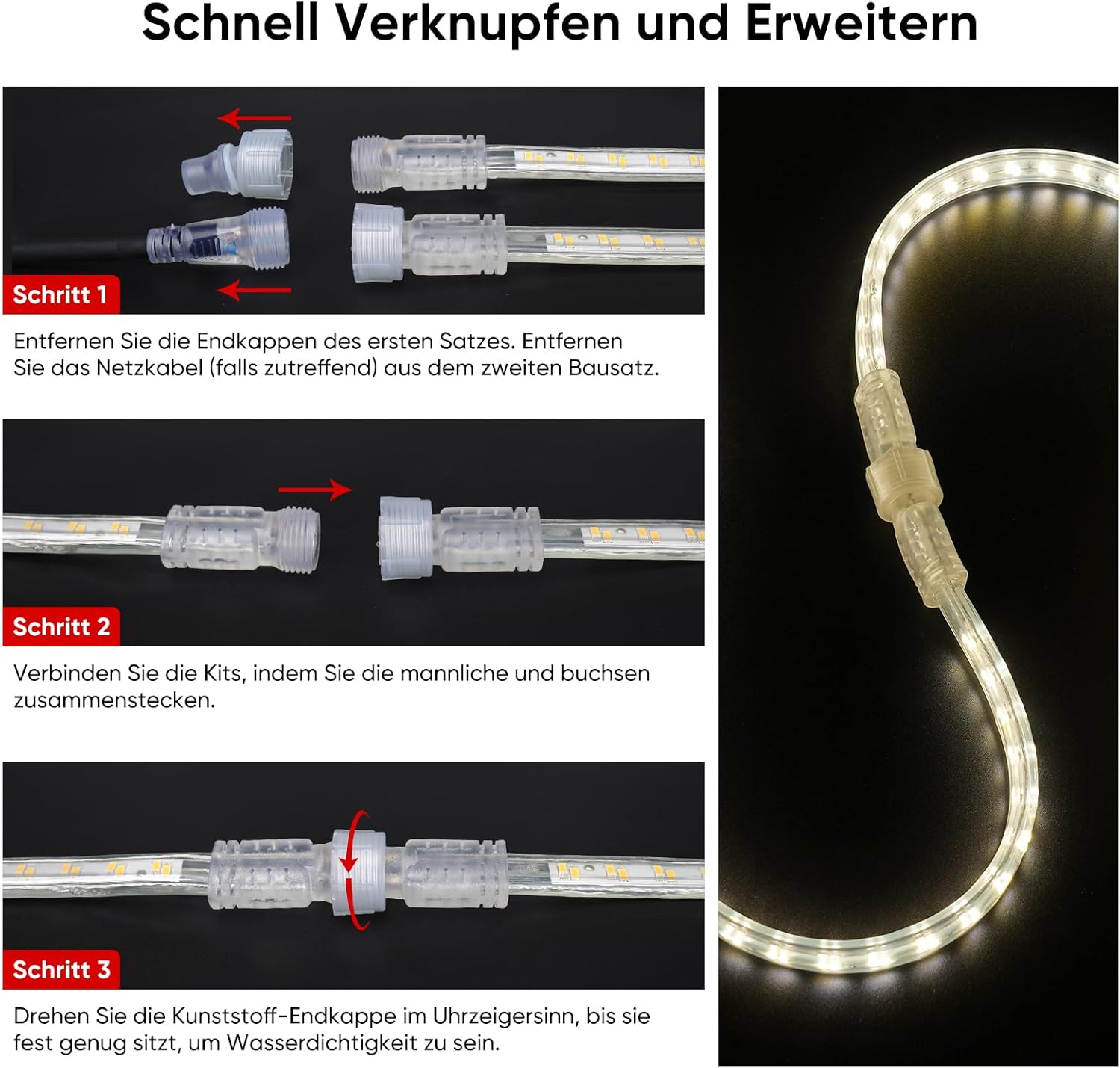 Shine Decor Striscia LED 15m Ultra Luminosa IP65 - immagine 6