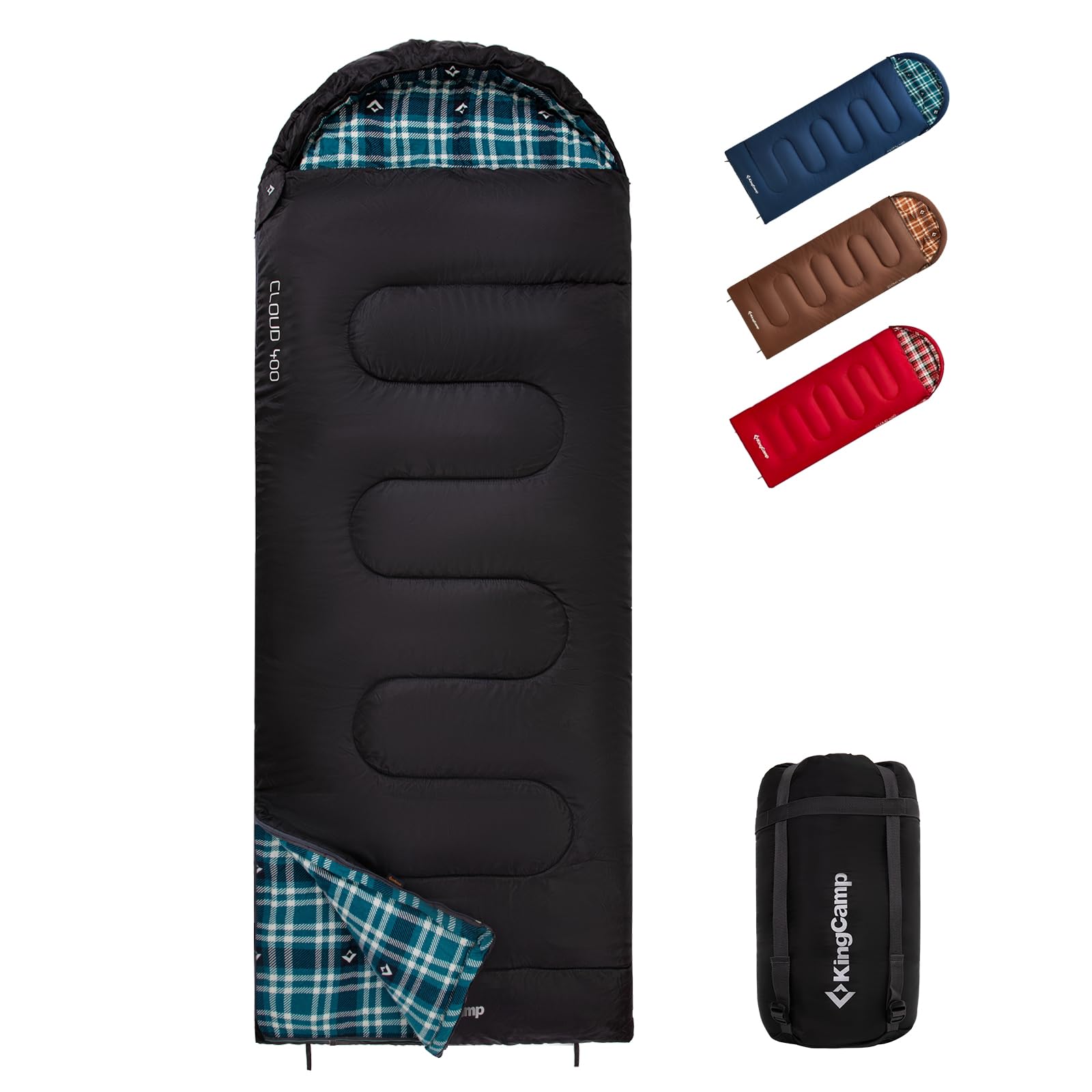 Kingcamp Sacco a Pelo Esterno Leggero 3-4 Stagioni