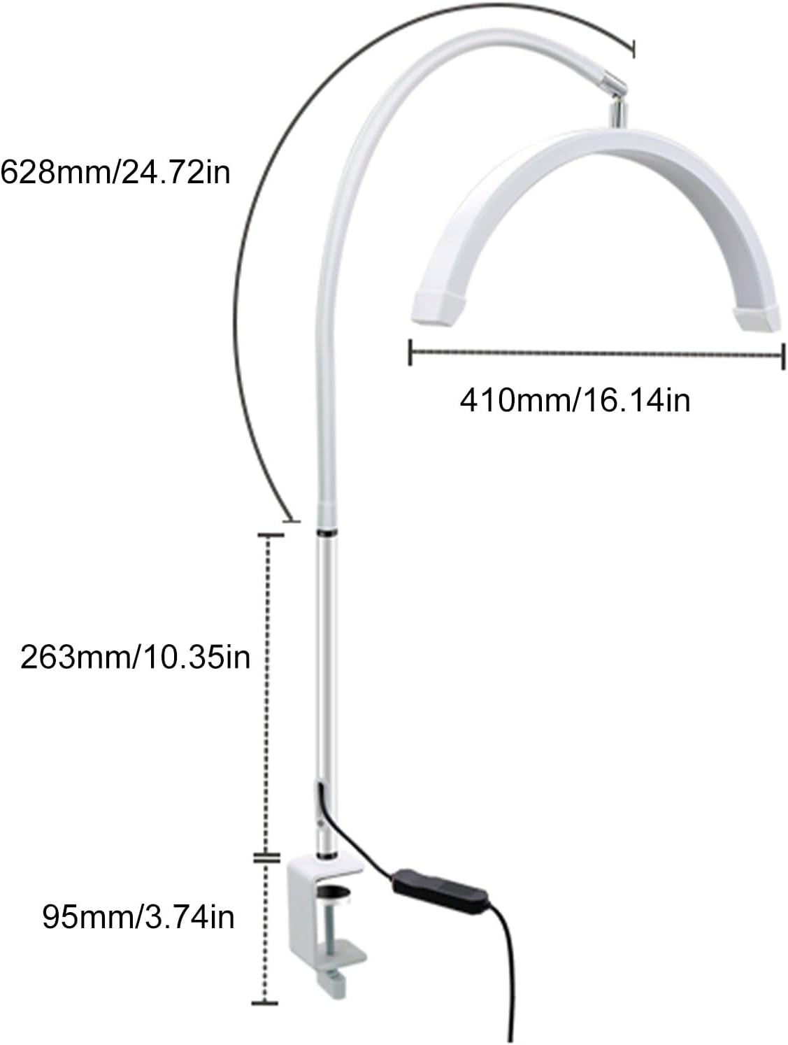 Andoer Lampada LED per Ciglia 16 pollici, Bianco - immagine 6