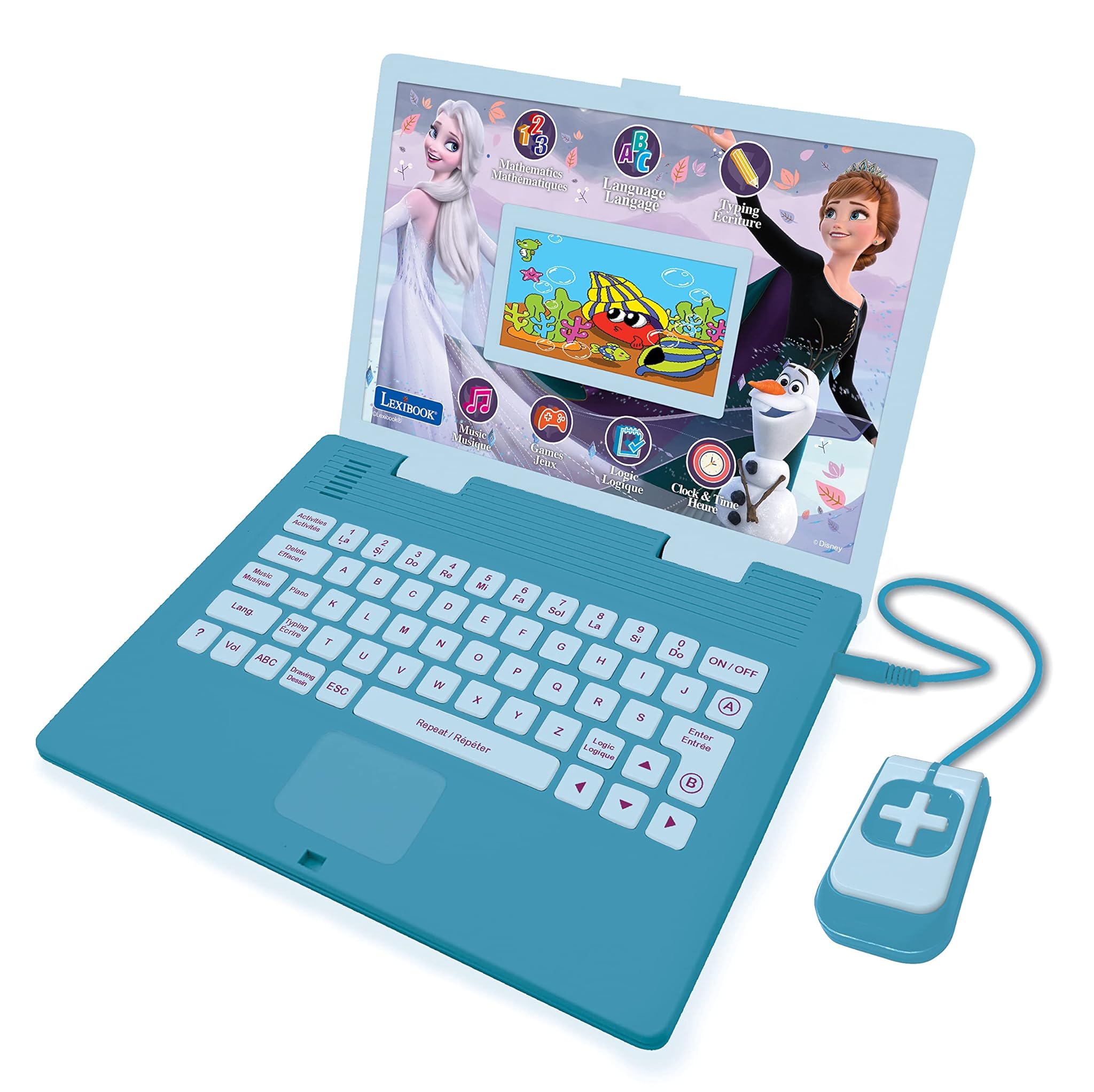 Lexibook Frozen - Laptop Educativo Bilingue 130 Attività