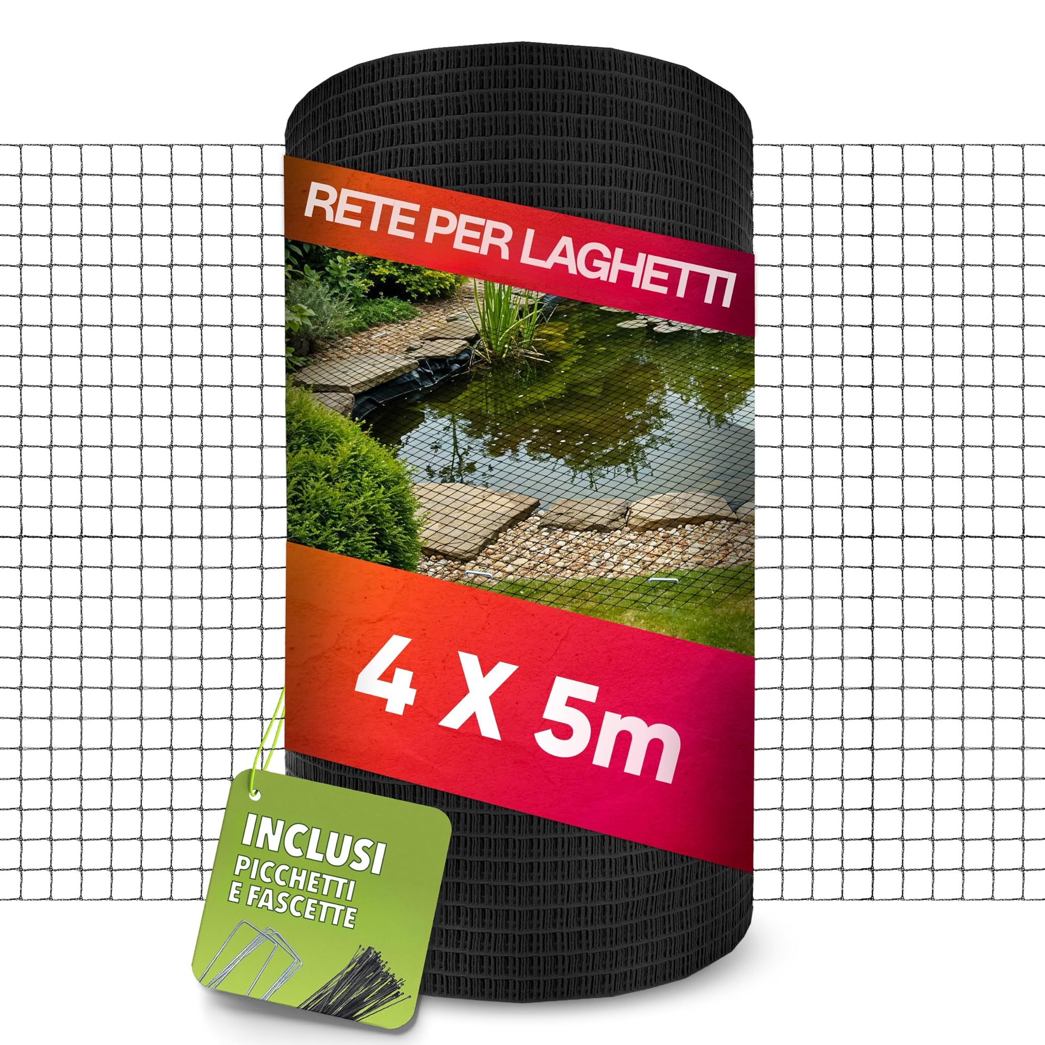 Rete per Laghetto a Maglia Fine 4x5m