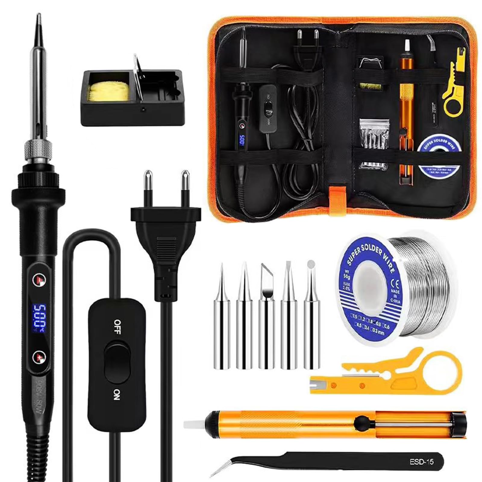 Saldatore a Stagno Kit 80W Professionale con LCD