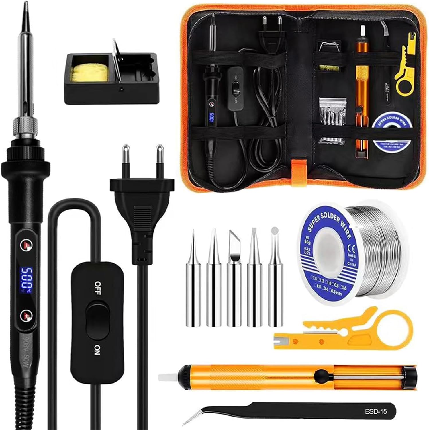 Saldatore a Stagno Kit 80W Professionale con LCD - immagine 1