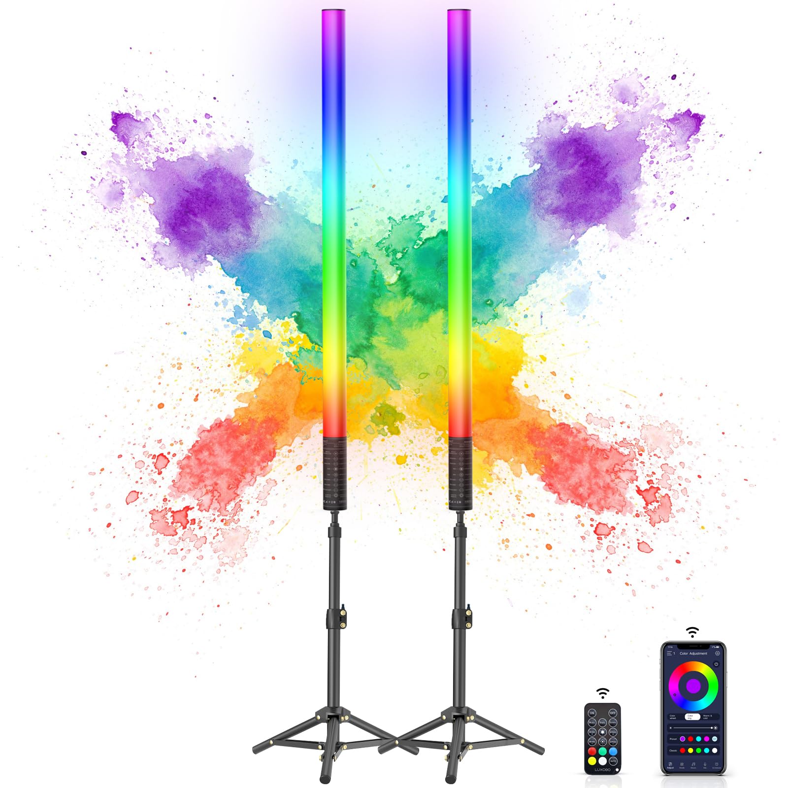 Luxceo Mood1S - Bacchette LED Video RGB 85cm (2 pz)