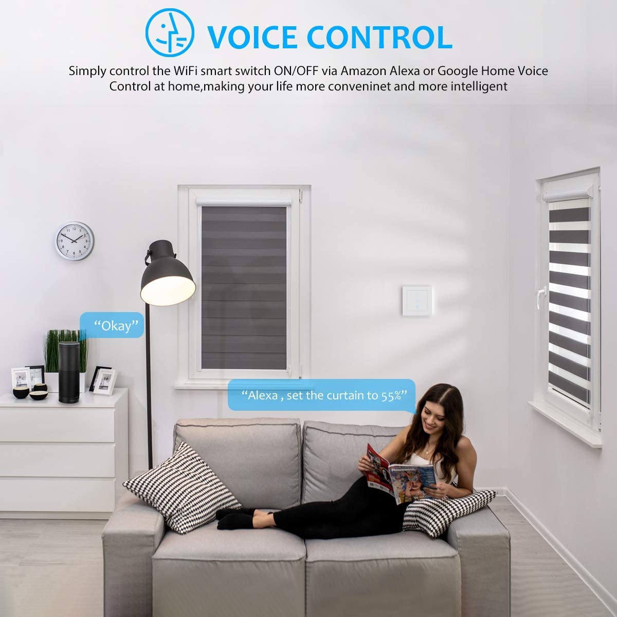 Interruttore Wi-Fi per Tapparelle con LED Controllabile - immagine 3