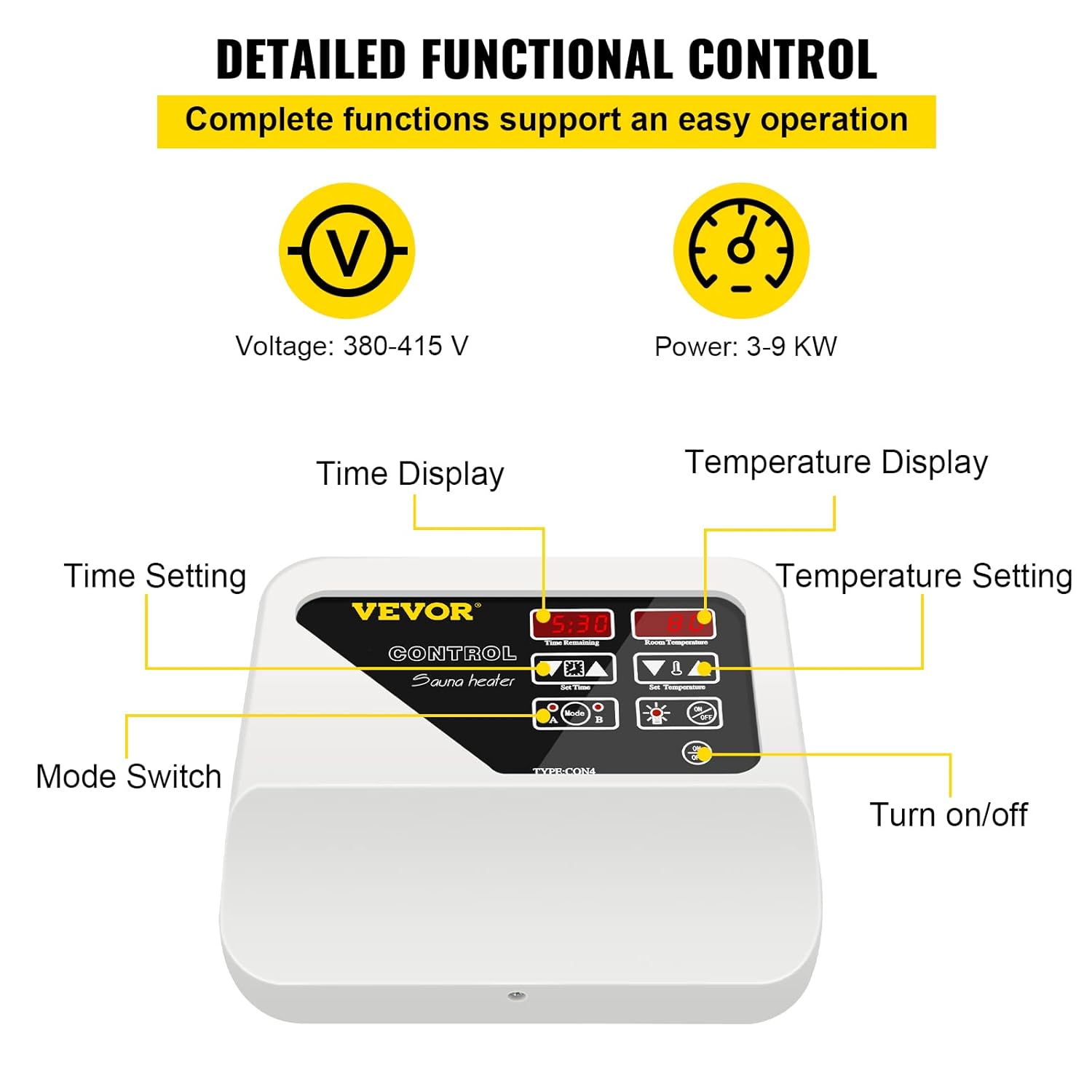 FlowerW 3-9KW Sauna Controller Digitale per Stufa - immagine 3