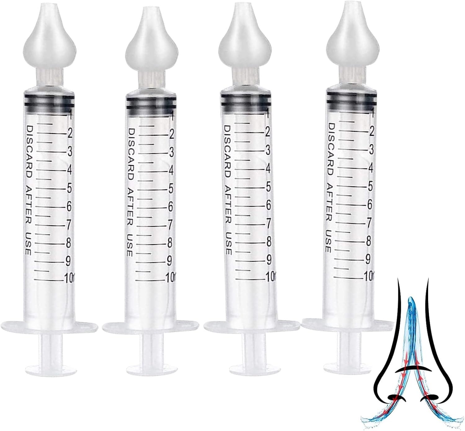 Irrigatore Nasale con Siringa e Punta Silicone (4 pezzi) - immagine 2