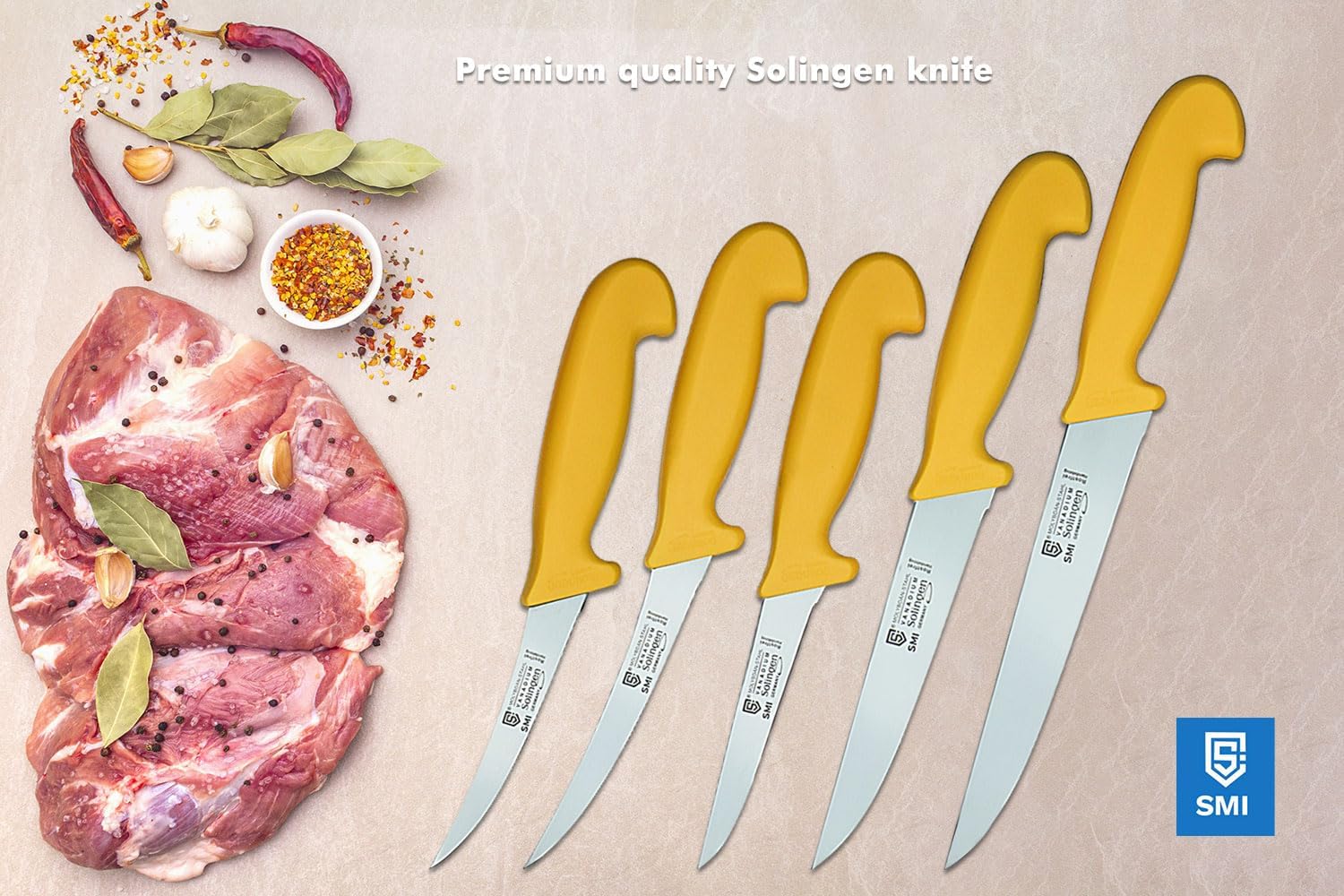 Smi - Set 5 Coltelli da Cucina Professionali Solingen - immagine 3