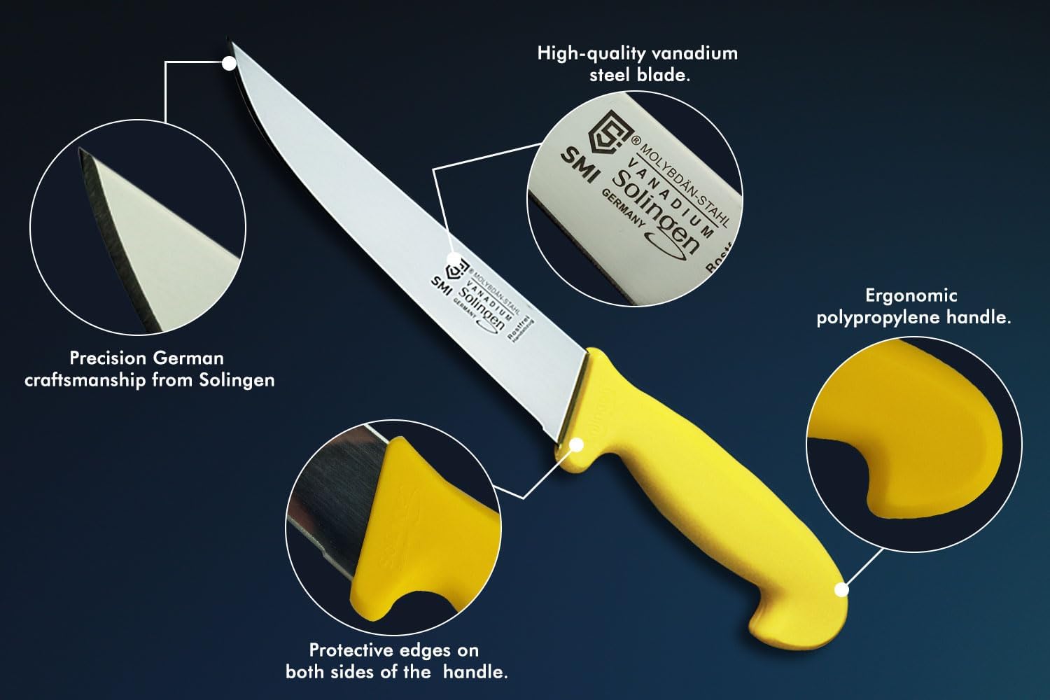 Smi - Set 5 Coltelli da Cucina Professionali Solingen - immagine 4