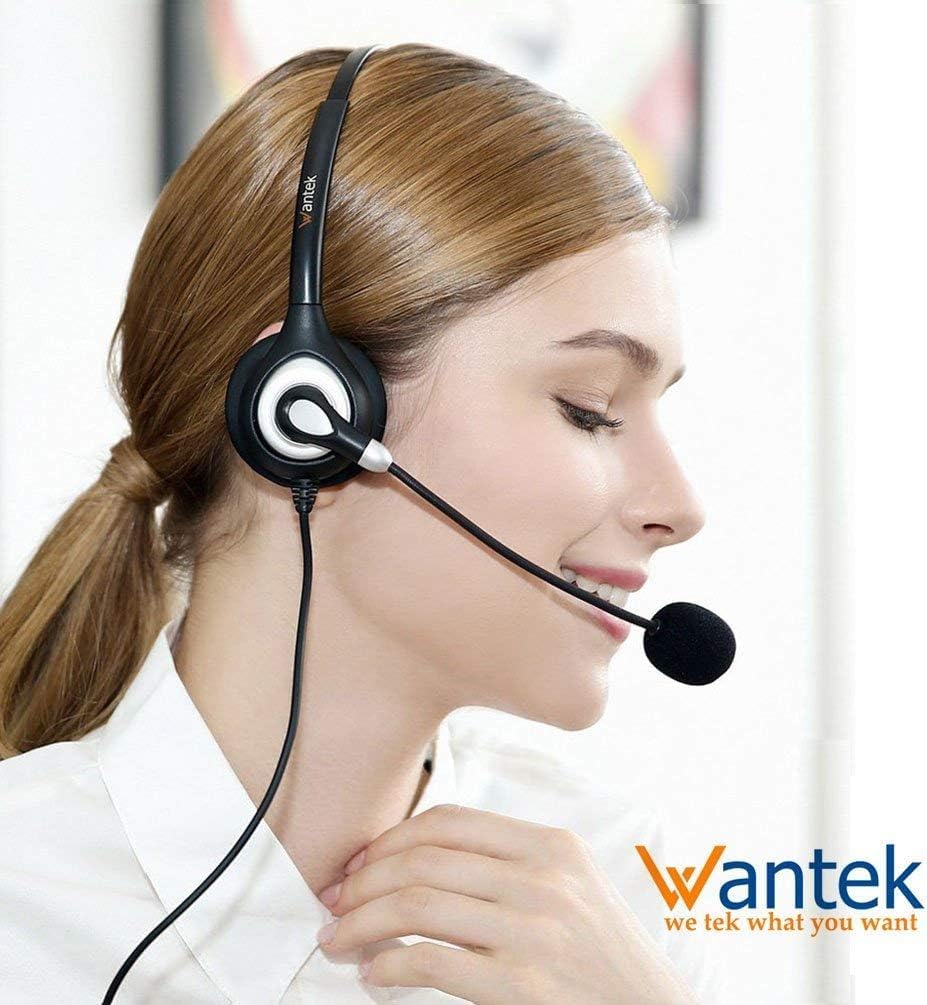 Wantek 601N Cuffie Mono con Microfono e Cavo - immagine 4